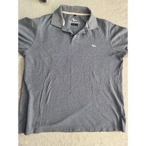 Harmont & Blaine Polo Shirt L Classic Fit Made In Italy Blue Cotton Designer